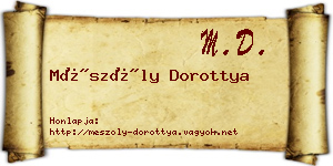 Mészöly Dorottya névjegykártya