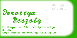 dorottya meszoly business card